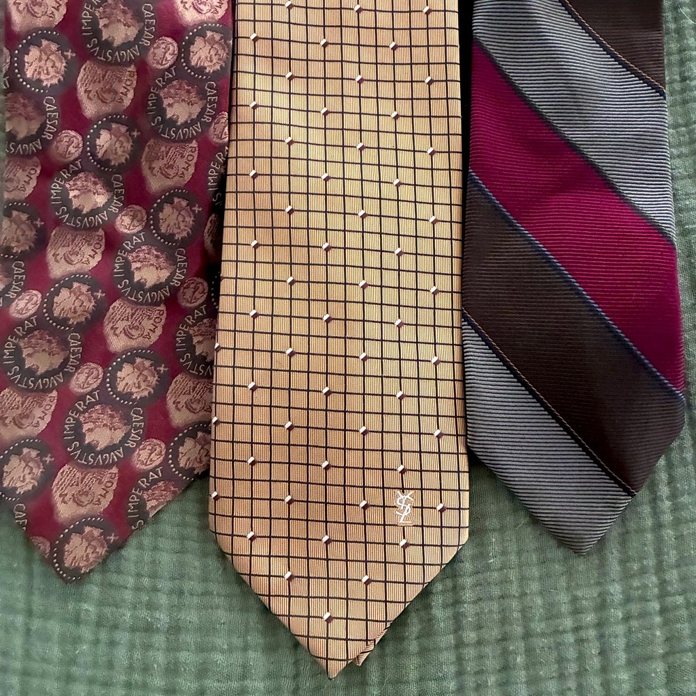 VINTAGE Yves Saint Laurent, Givenchy, and Versace TIES